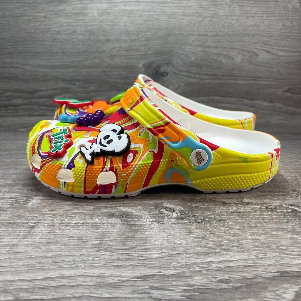 Crocs x Trix Cereal Tie Dye Classic Clog Mens Multi Sizes Available 207922 94S - Picture 10 of 16